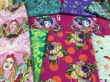 Tula Pink Free Spirit Curiouser and Curiouser Fabric 8 Fat Quarters Diff Designs