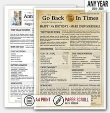 born back in this the year 1935 90th personalised birthday present gift idea V6A