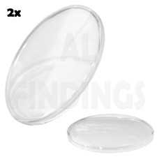 2x 30.2mm - 32.4mm Round Low Domed watch crystal repair acrylic plastic glass