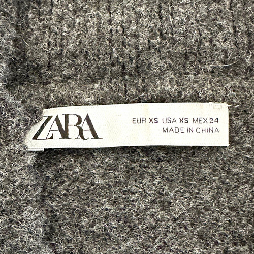 Zara grey knit crew neck - zara,