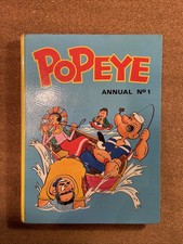 Popeye Annual UK 1972 Good Condition Price Clipped, Pen Inscription, US Reprints