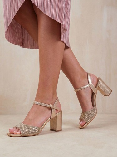 Women glitter diamante block - women,