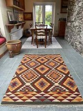 Living Room Rug Orange Brown