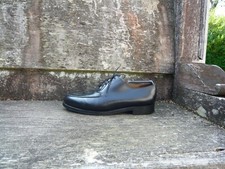 ALFRED SARGENT DERBY SHOES BLACK LEATHER UK9 MENS NORWEGER EXCELLENT CONDITION