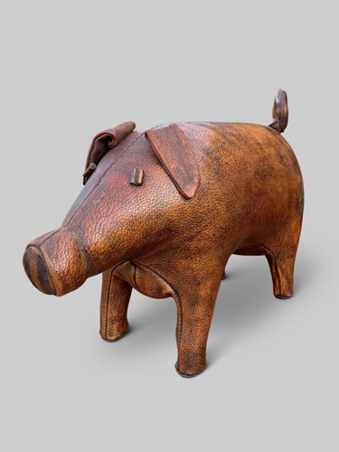 Decorative leather pig - decorative,