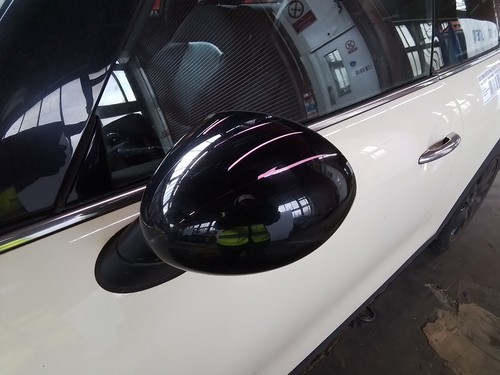 Wing mirror left white mini - left,