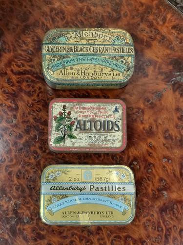 Vintage pastilles tins job - tins, lot