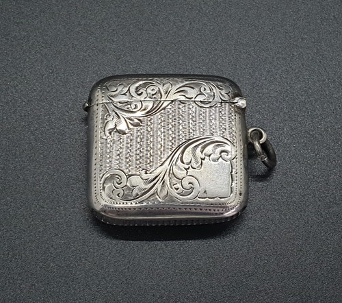 Sterling silver vesta case - sterling,