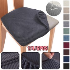 Kitchen Dining Chair Seat Covers Stretch Jacquard Cushion Slipcovers Protector