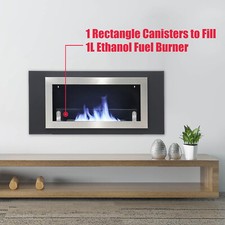 Bio-Ethanol Fireplace Recessed