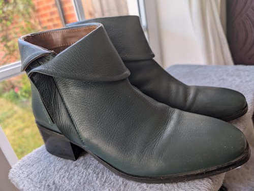 Black leather ankle boots - leather,