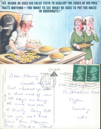 Cartoon baker with pies
