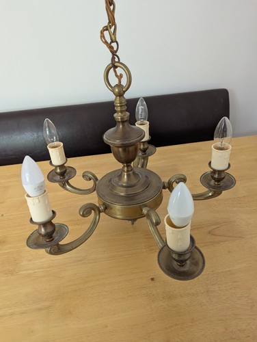 Brass victorian chandelier - brass,