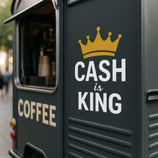 Business Sign Sticker Cash Is