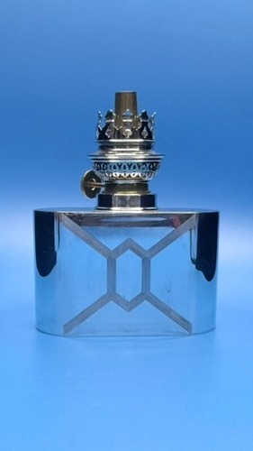 Vintage silverplated oil lamp - vintage,
