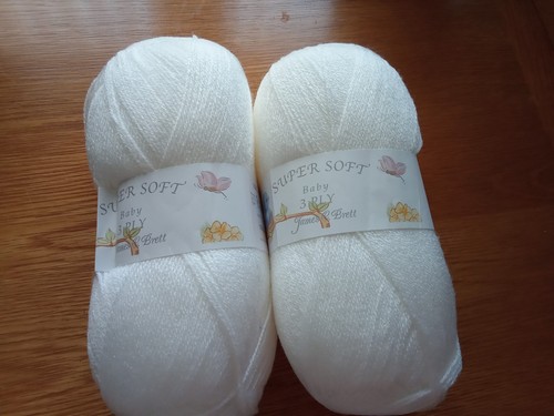 Baby 3ply yarn white super - baby,