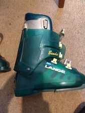 Lange Banshee XR Ski Boots Size 8 Green Good Condition