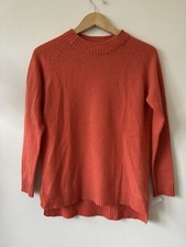 Women's Bartolini orange oversized 100% cashmere knit jumper NWT