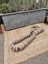 Antique Vintage  Rustic Origional Fishermans Cork Floats And Rope