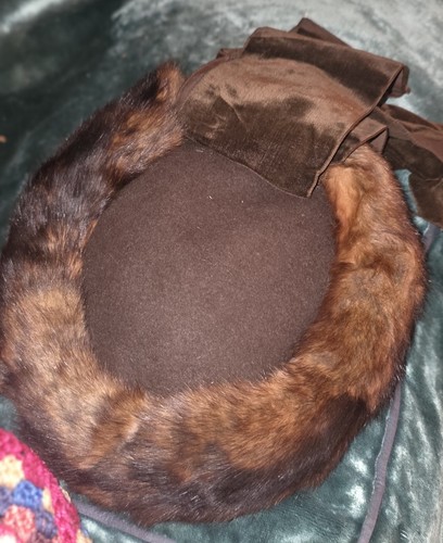 Fur felt hat 1940s 1950s - felt,