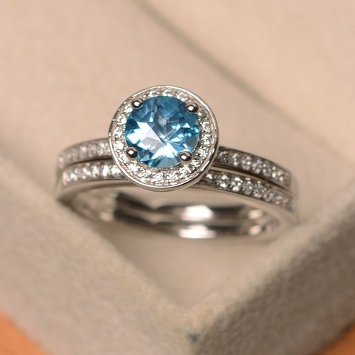 2ct blue topaz round gemstone - topaz,