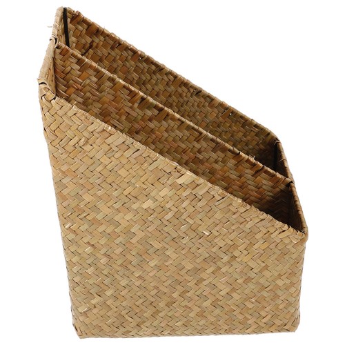 Straw woven storage box - straw,