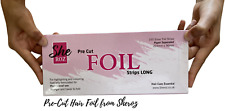 Pre Cut Foil Strips For Hair Colouring, Tinting & Dyes 100 x Long Sheets