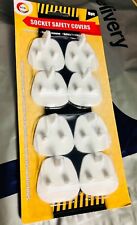 8pc Main Electrical Plug Socket Safety Cover Baby/child Safety Protector Free UK