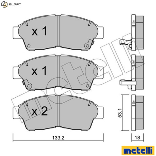 Brake pad set disc - disc,