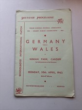 Wales v Germany. Welsh Schools