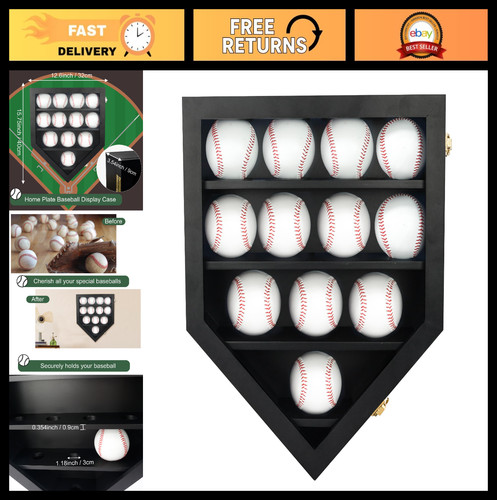 Lockable baseball display case - baseball,