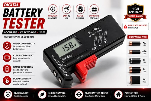 Universal battery tester - battery,