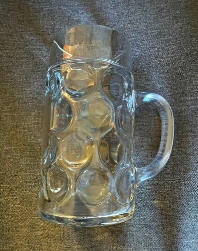 Clear glass dimpled beer - clear,