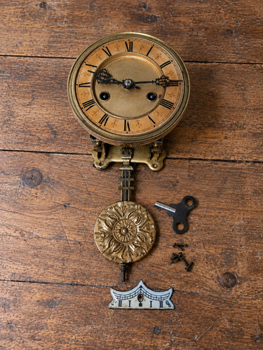 Vintage wall clock - wall,
