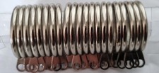 21Silver Metal Curtain Rings Hanging Hooks for Curtain Rods Pole Heavy duty new 