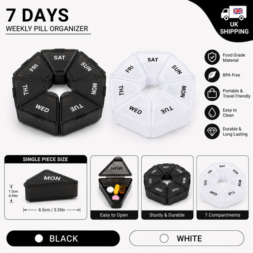 Day weekly pill box medicine - 7,