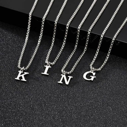 Initial letter necklace - letter,