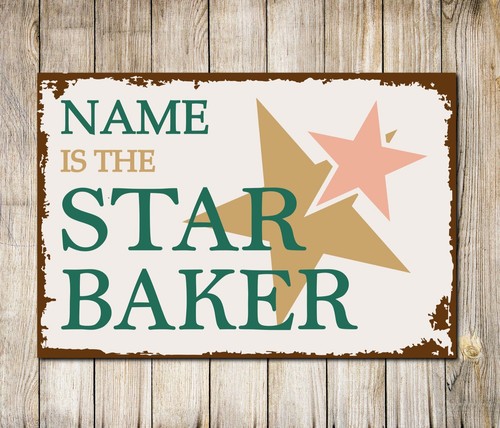Personalised star baker metal - star,