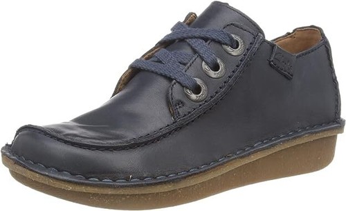 Clarks womens navy leather - navy,