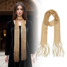 Thin Long Tassel Scarf Vintage