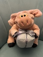 Vintage 2002 PIGGIN Collection Happy Birthday Present 2002 Plush Soft Toy 9”