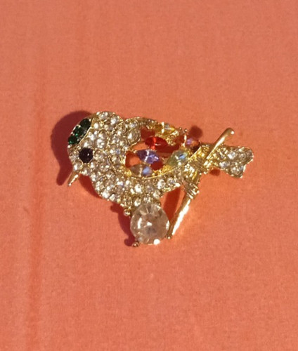 Cute robin sparrow - cute, brooch
