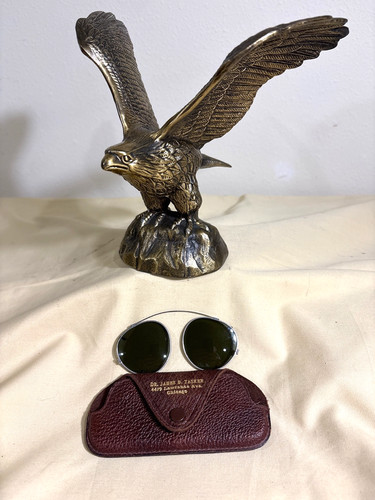 Vtg clipon aviator sunglasses - aviator,