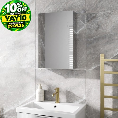 Single door bathroom mirror - door,