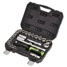 Draper HI-TORQ Metric Socket Set, 1/2" Sq. Dr. 27 Piece Stock No: 24234