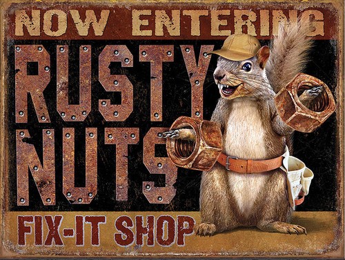 Rusty nuts retro - nuts,,