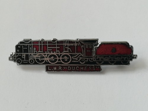Old enamel train badge - train, l.m.r
