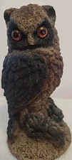 Stone Owl Bright Eyes 6"