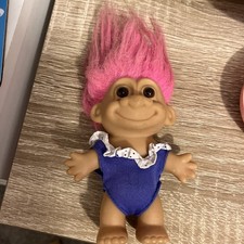 Collectable RUSS Troll Pink Hair Blue Classic Swimming Costume Toy Figure