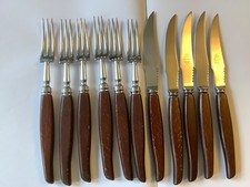 Sheffield cutlery set with wooden handles 1960s new other